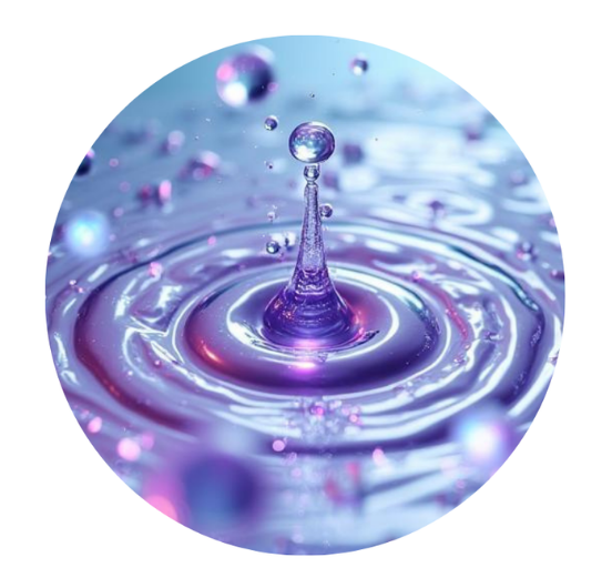 Water drop hit liquid surface. Water surface waves. Call to Action for Doula Service in Cambodia.